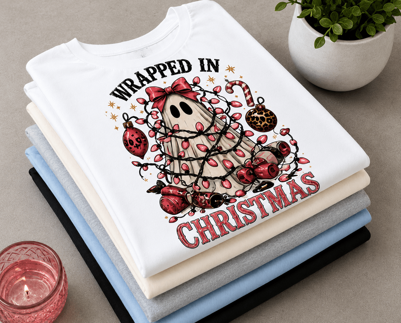 Wrapped in Christmas Chaos Tee - Boo Crew Boutique