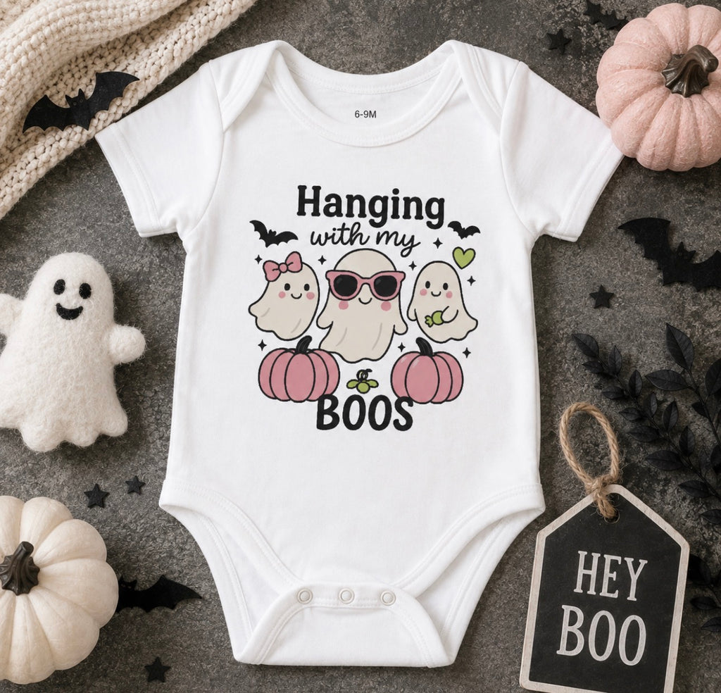 "Hanging With My Boos" Halloween Baby Bodysuit
