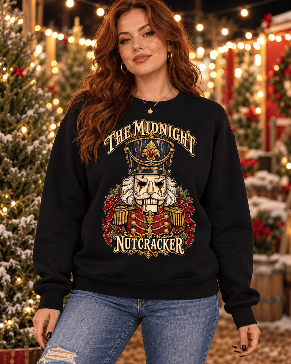 The Midnight Nutcracker Christmas Crewneck Sweatshirt - Boo Crew Boutique