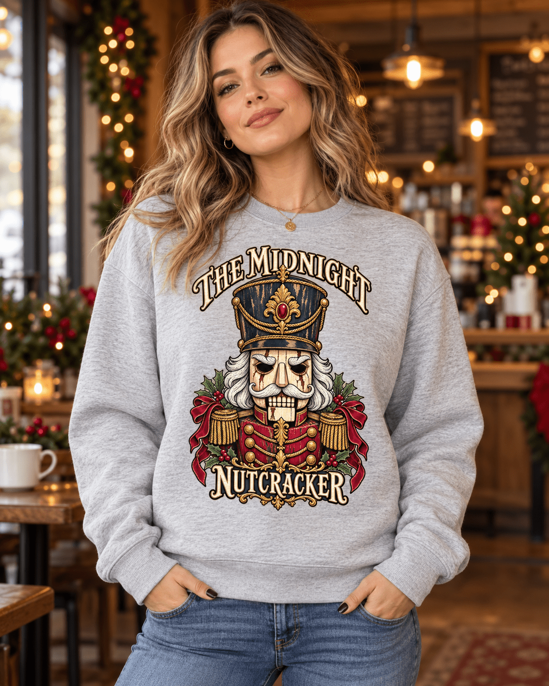 The Midnight Nutcracker Christmas Crewneck Sweatshirt - Boo Crew Boutique