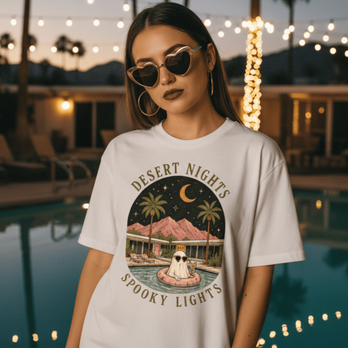 Desert Nights T-Shirt — Retro Moonlit Palm Graphic Tee - Boo Crew Boutique