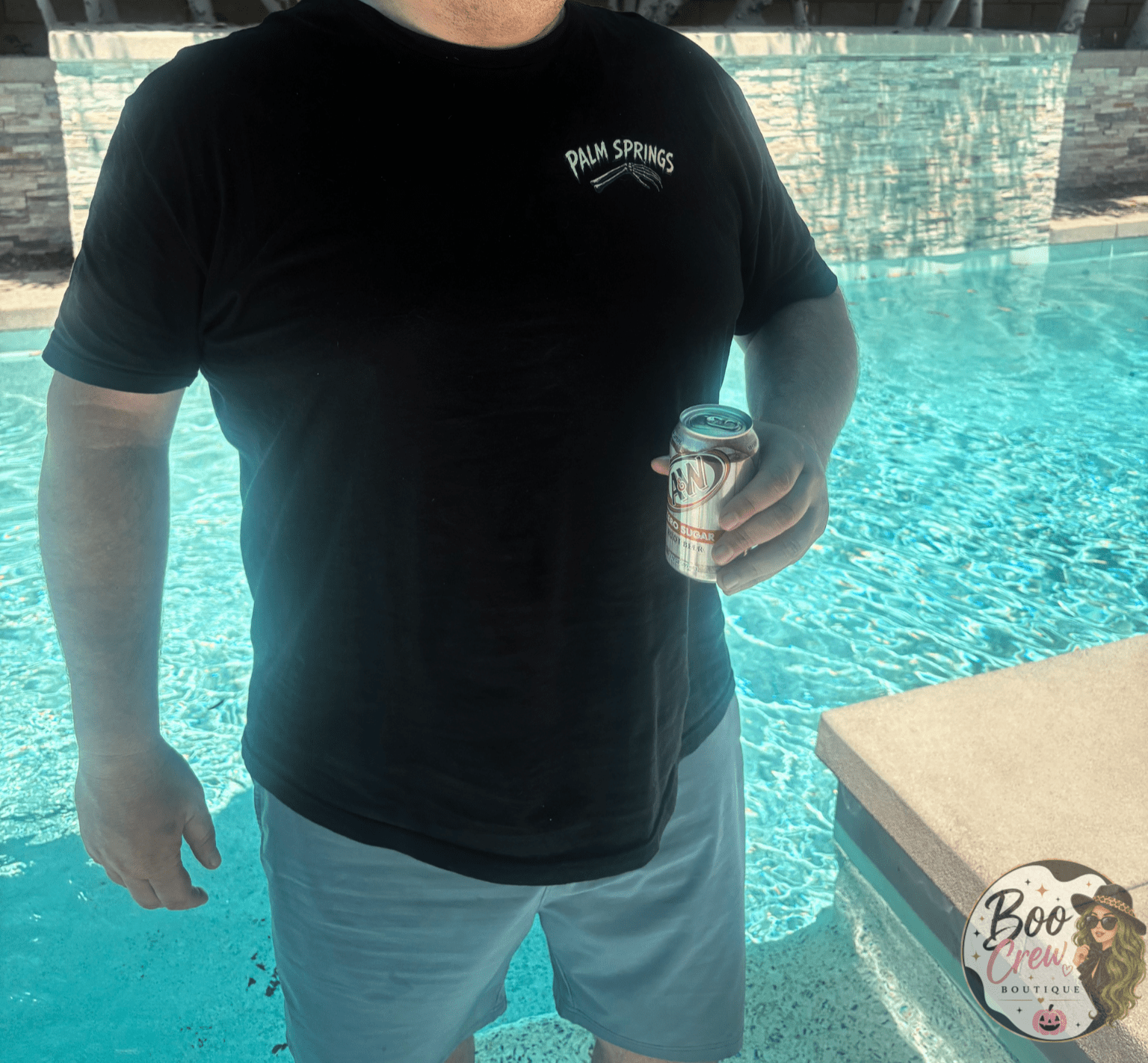 Palm Springs Pool Skelly Tee - Boo Crew Boutique