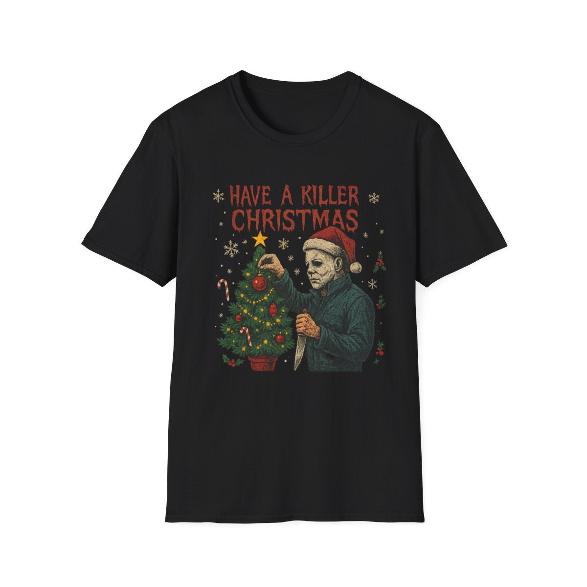 Christmas Horror Tee, Funny Holiday Shirt, Christmas Humor, Gift for Horror Fans, Michael Myers Graphic Tee
