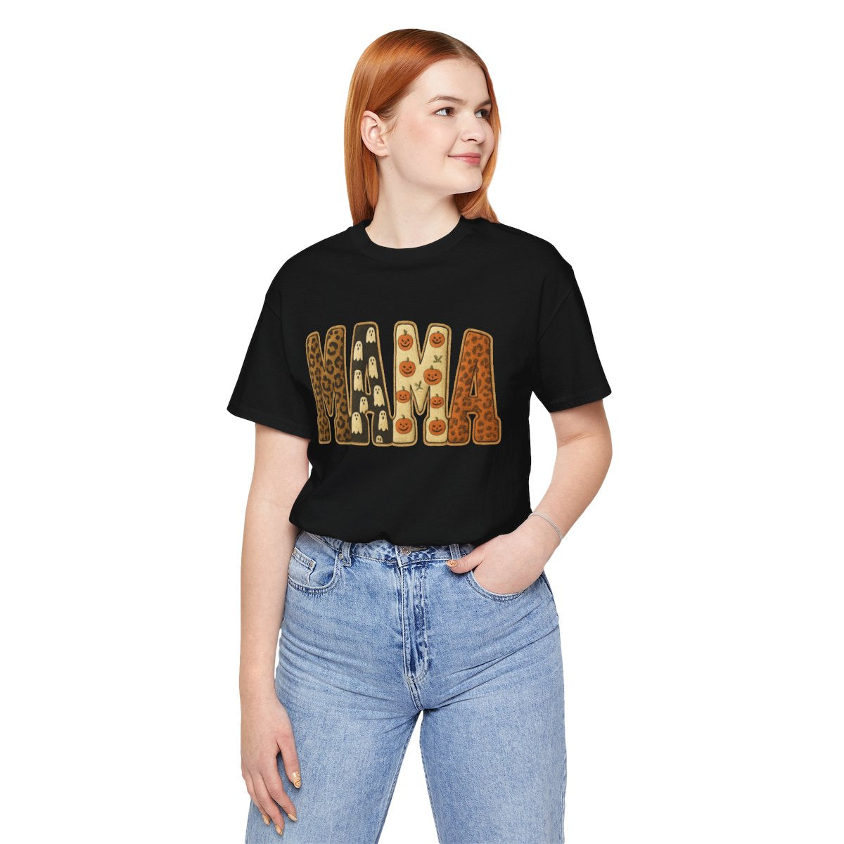 Mama Graphic Tee, Stylish Mama T-Shirt, Gifts for Moms, Casual Wear, Halloween Gift, Spooky Mama Tee