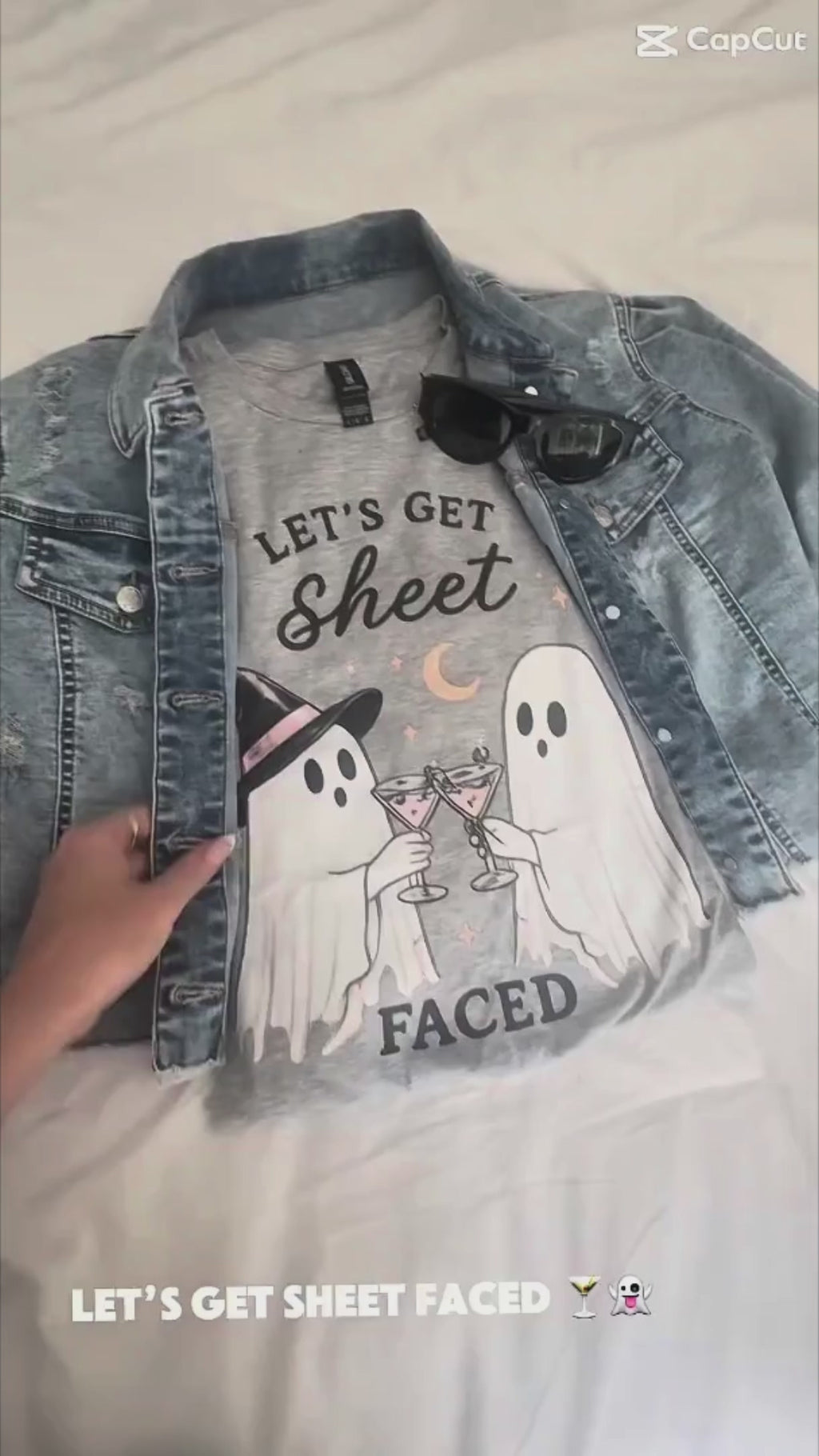 Let's Get Sheet Faced T-Shirt — Cute Halloween Ghost Tee