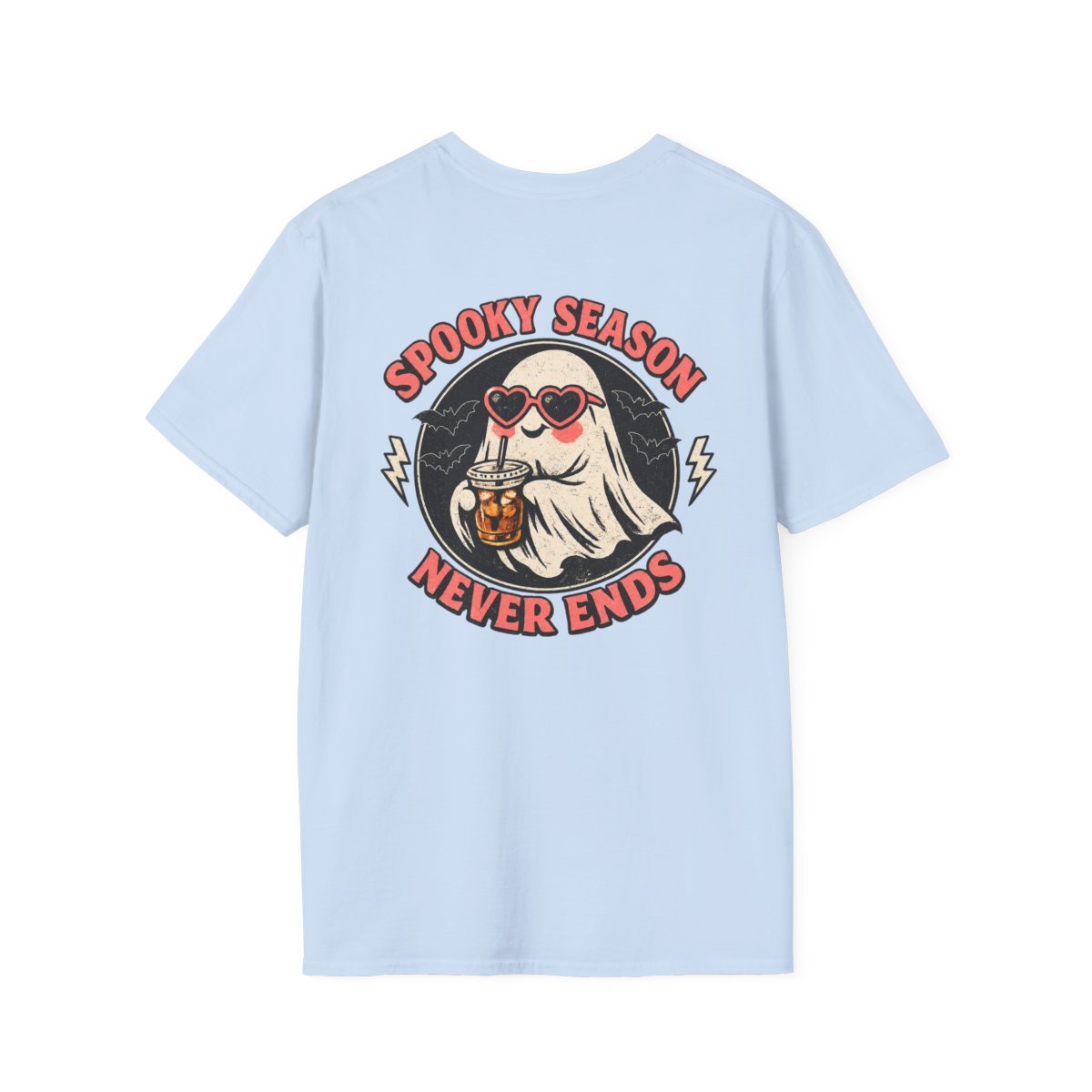 Spooky Season Never Ends T-Shirt — Retro Frankenstein Halloween Graphic Tee - Boo Crew Boutique